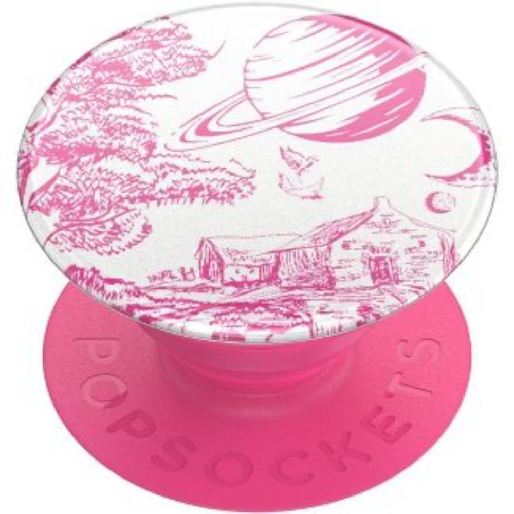 Pink Planet X Popsockets Single Grip & Stand Universal Phones and Tablet Holder